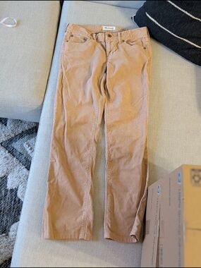 Madewell Tan Corduroy Rail Straight Pants